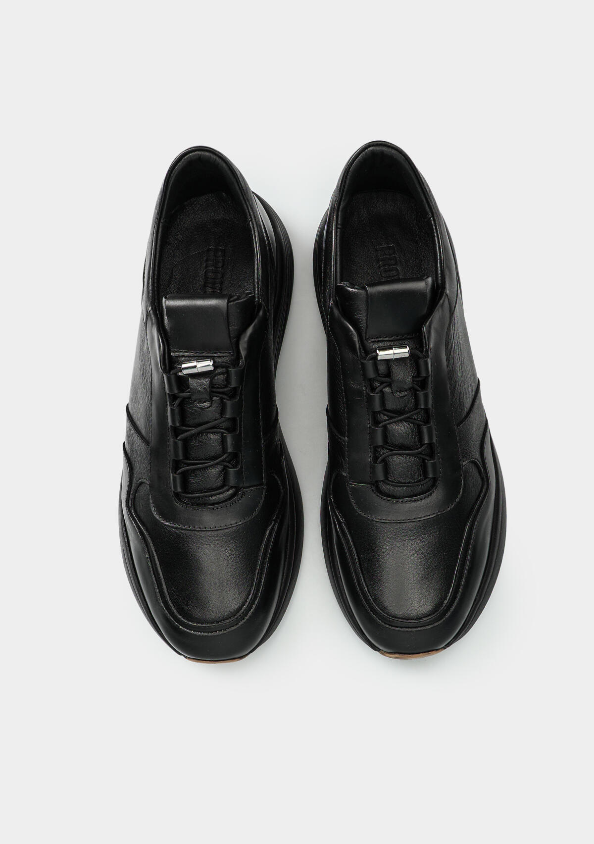 Siyah Deri Erkek Sneaker
