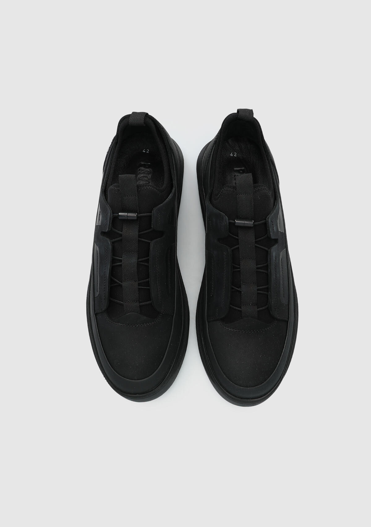 Siyah Deri Erkek Sneaker