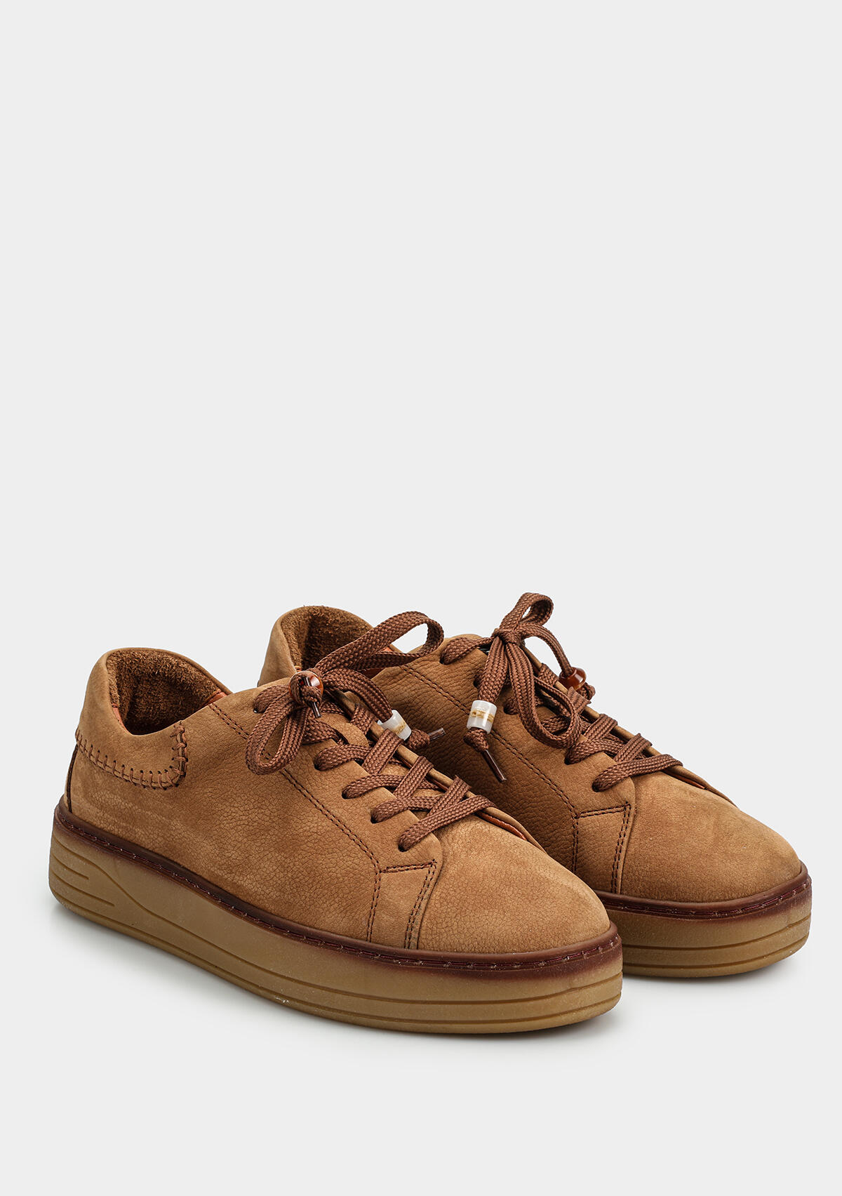 Taba Deri Kadın Sneaker