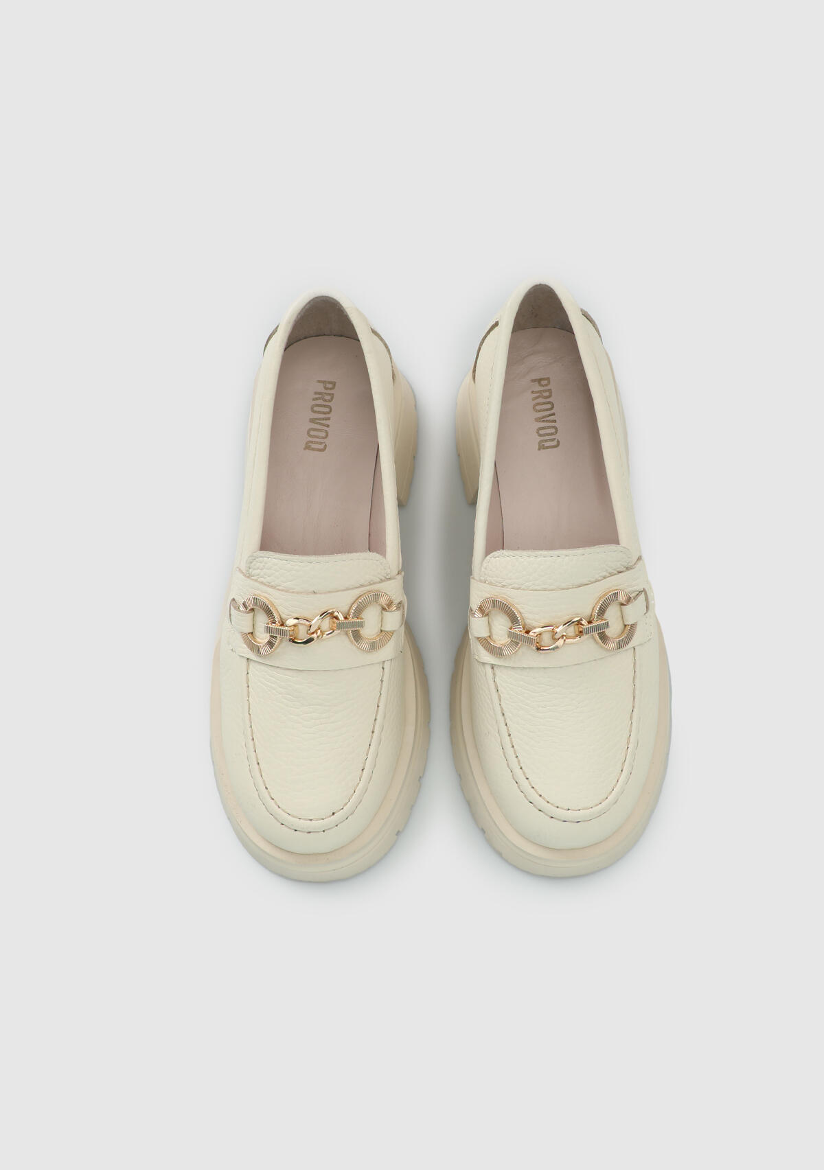 Bej Deri Kadın Ayakkabı