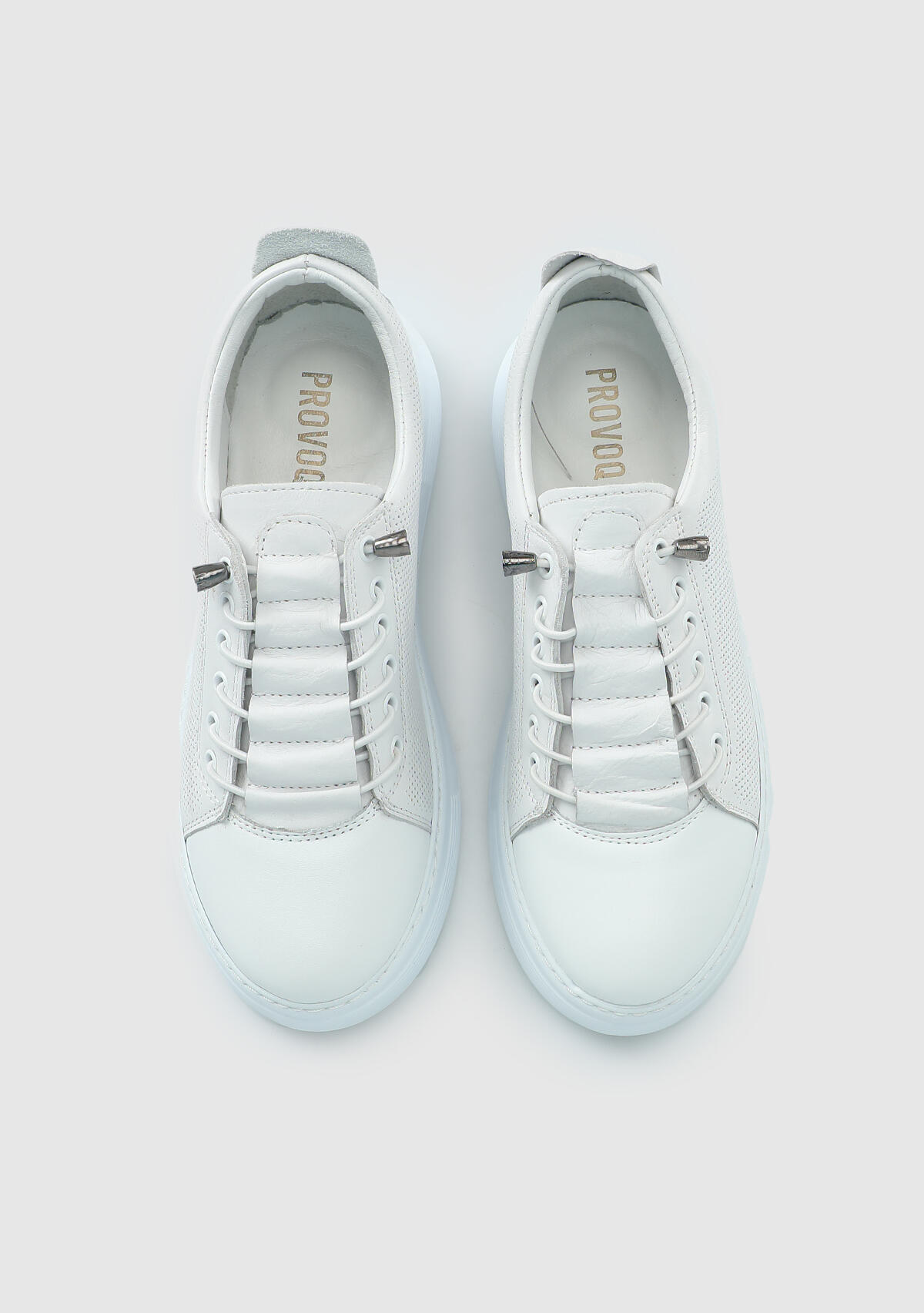 Beyaz Deri Kadın Sneaker