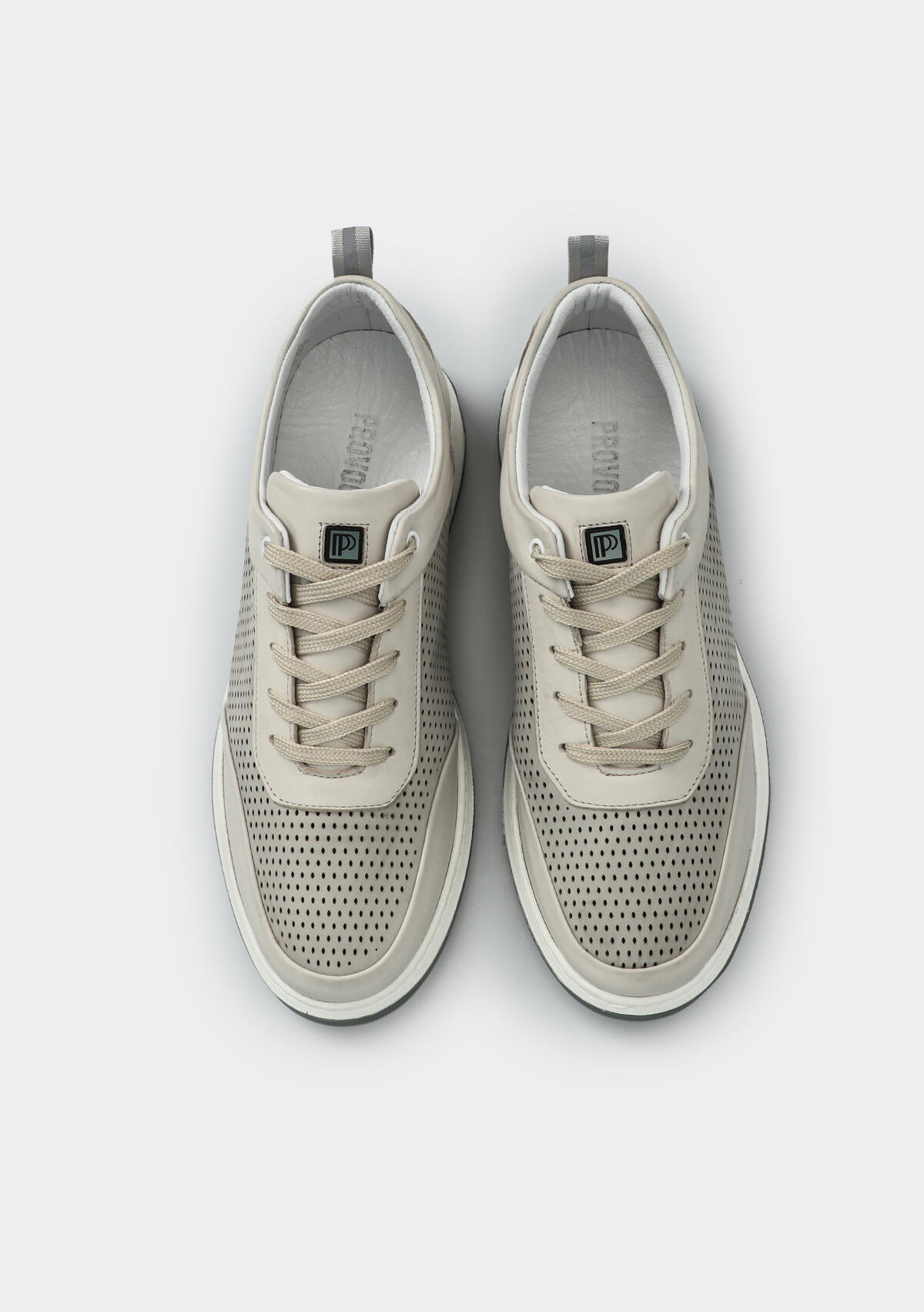 Bej Deri Erkek Sneaker