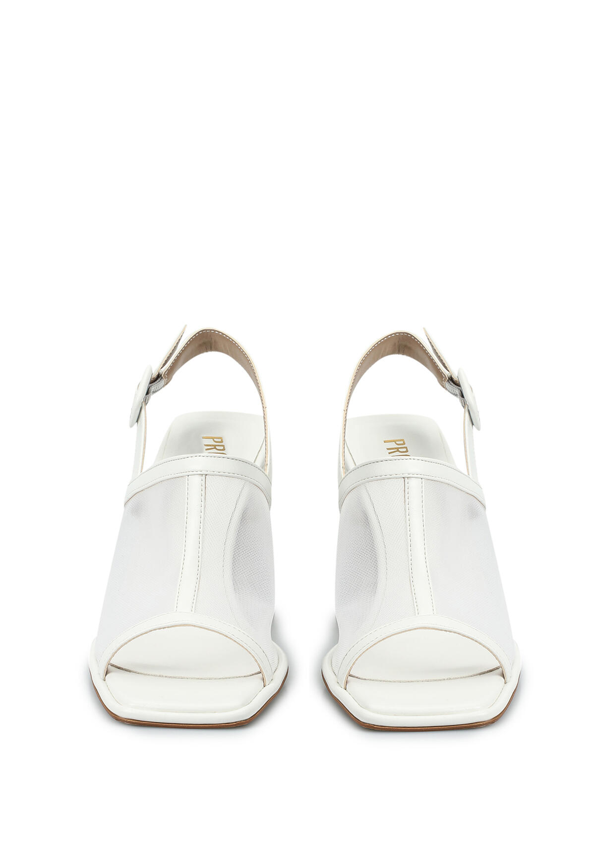 Beyaz Kadın Topuklu Sandalet