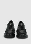Siyah Deri Kadın Sneaker