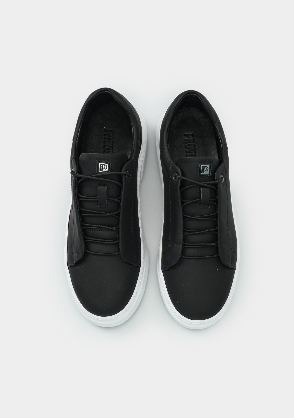 Siyah Deri Erkek Sneaker