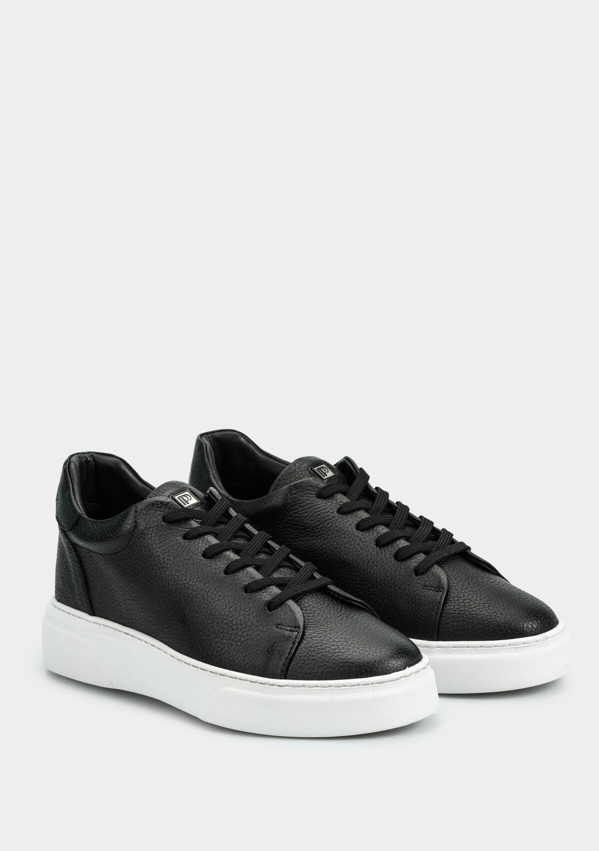 Siyah Deri Erkek Sneaker