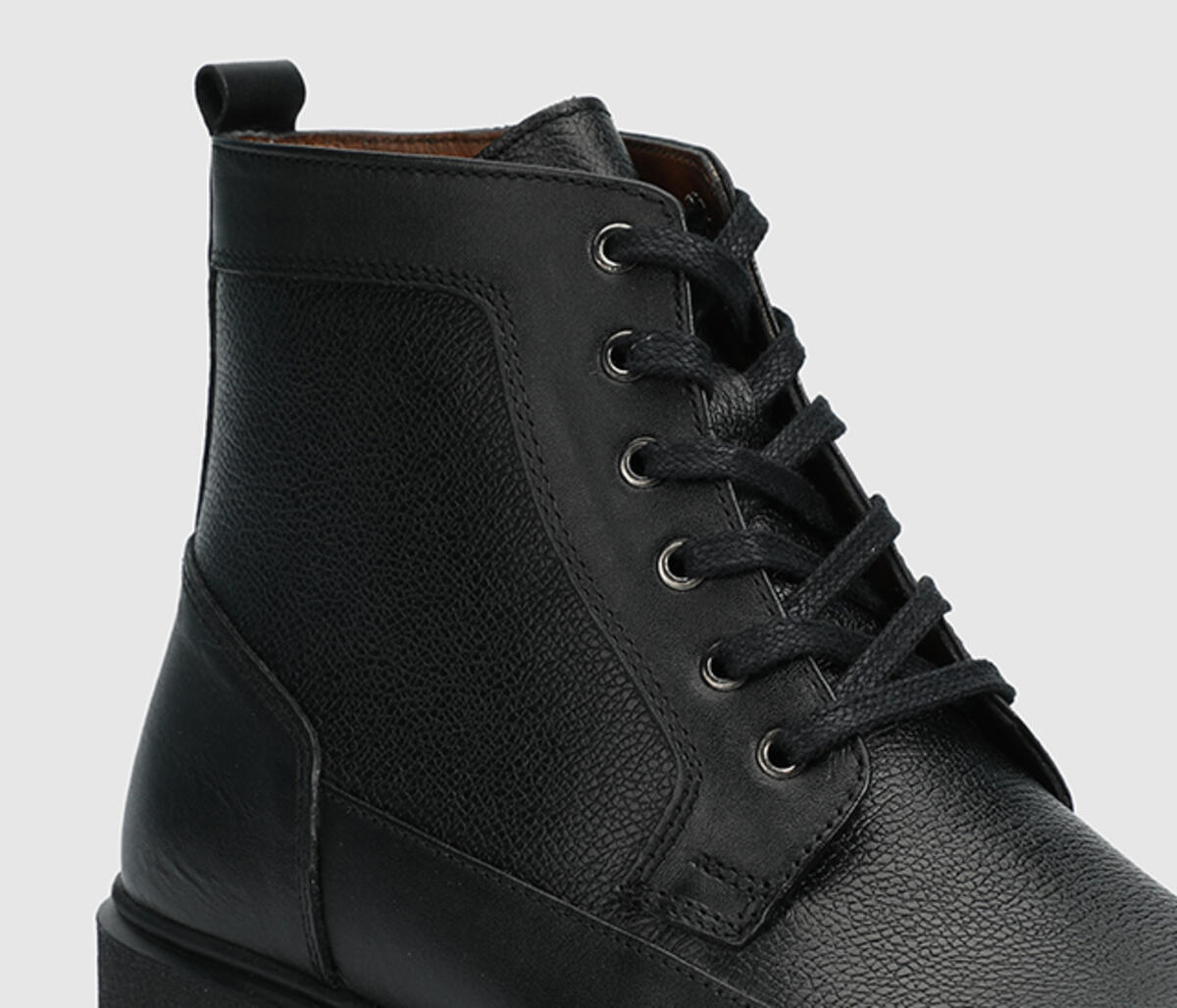 Siyah Deri Erkek Bot