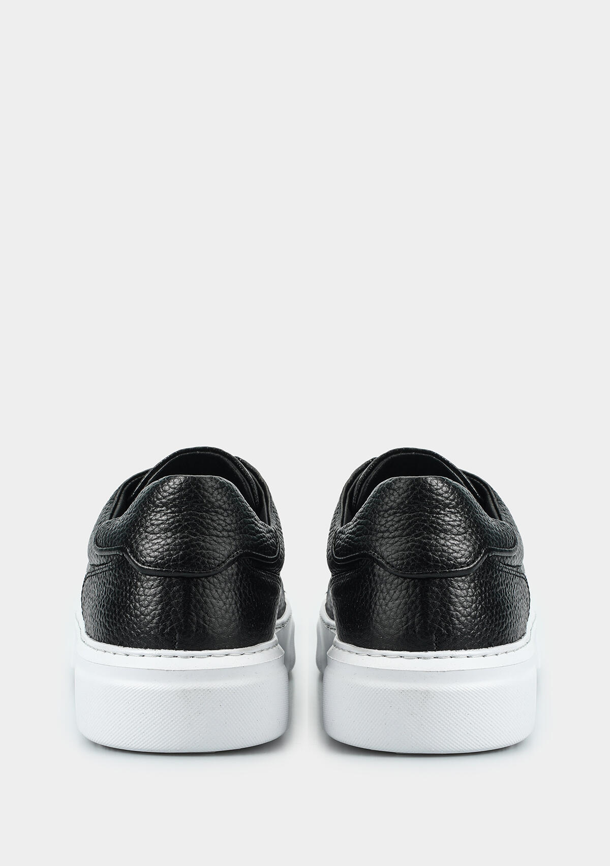 Siyah Deri Erkek Sneaker