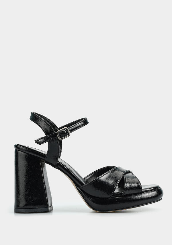 Siyah Kadın Topuklu Sandalet