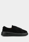 Siyah Deri Kadın Sneaker