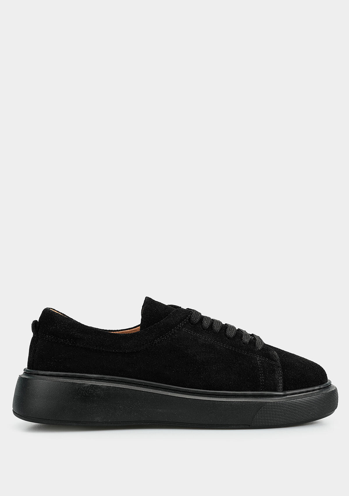 Siyah Deri Kadın Sneaker