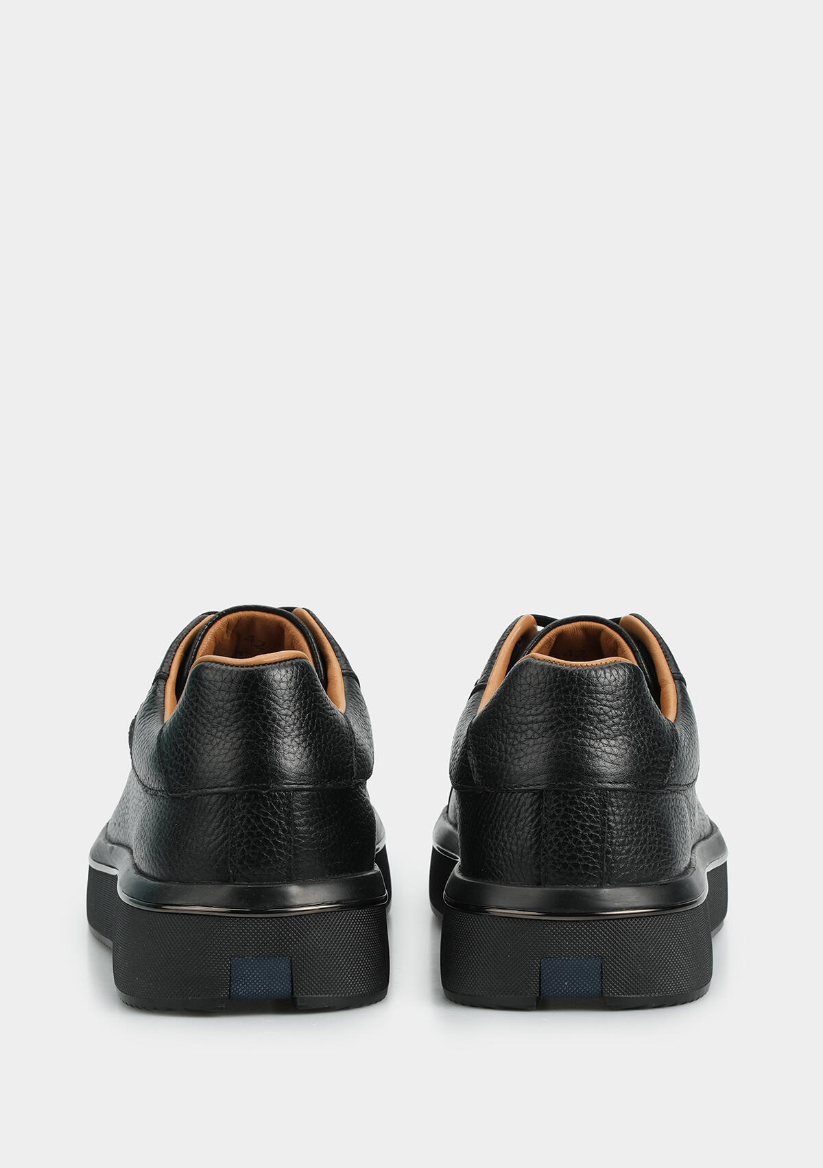 Siyah Deri Erkek Sneaker