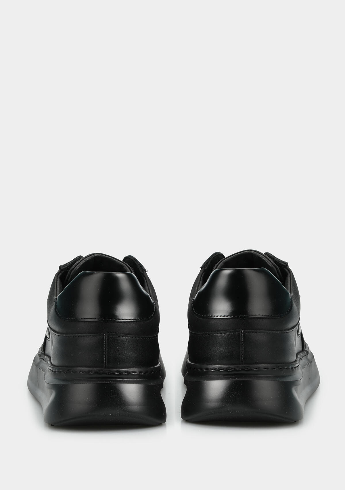 Siyah Deri Erkek Sneaker