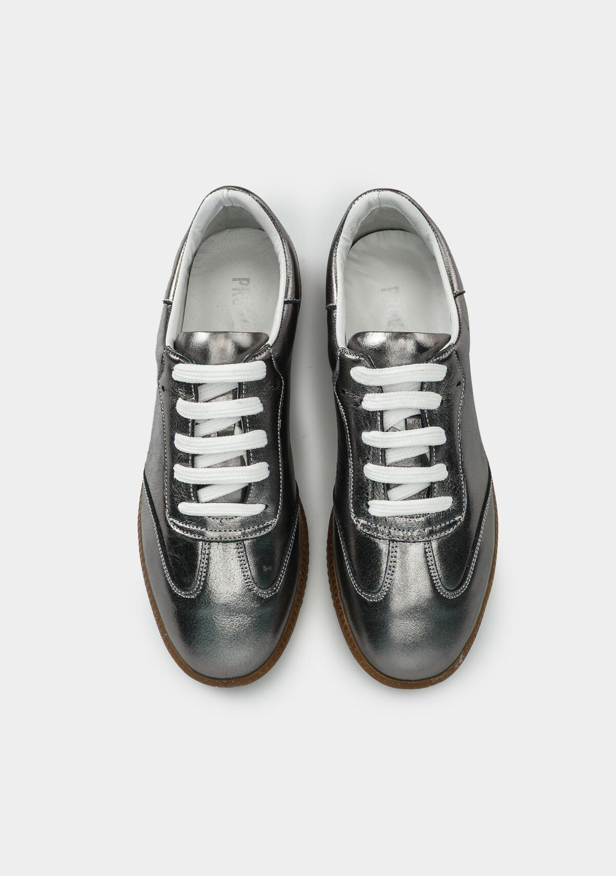 Antrasit Deri Kadın Sneaker