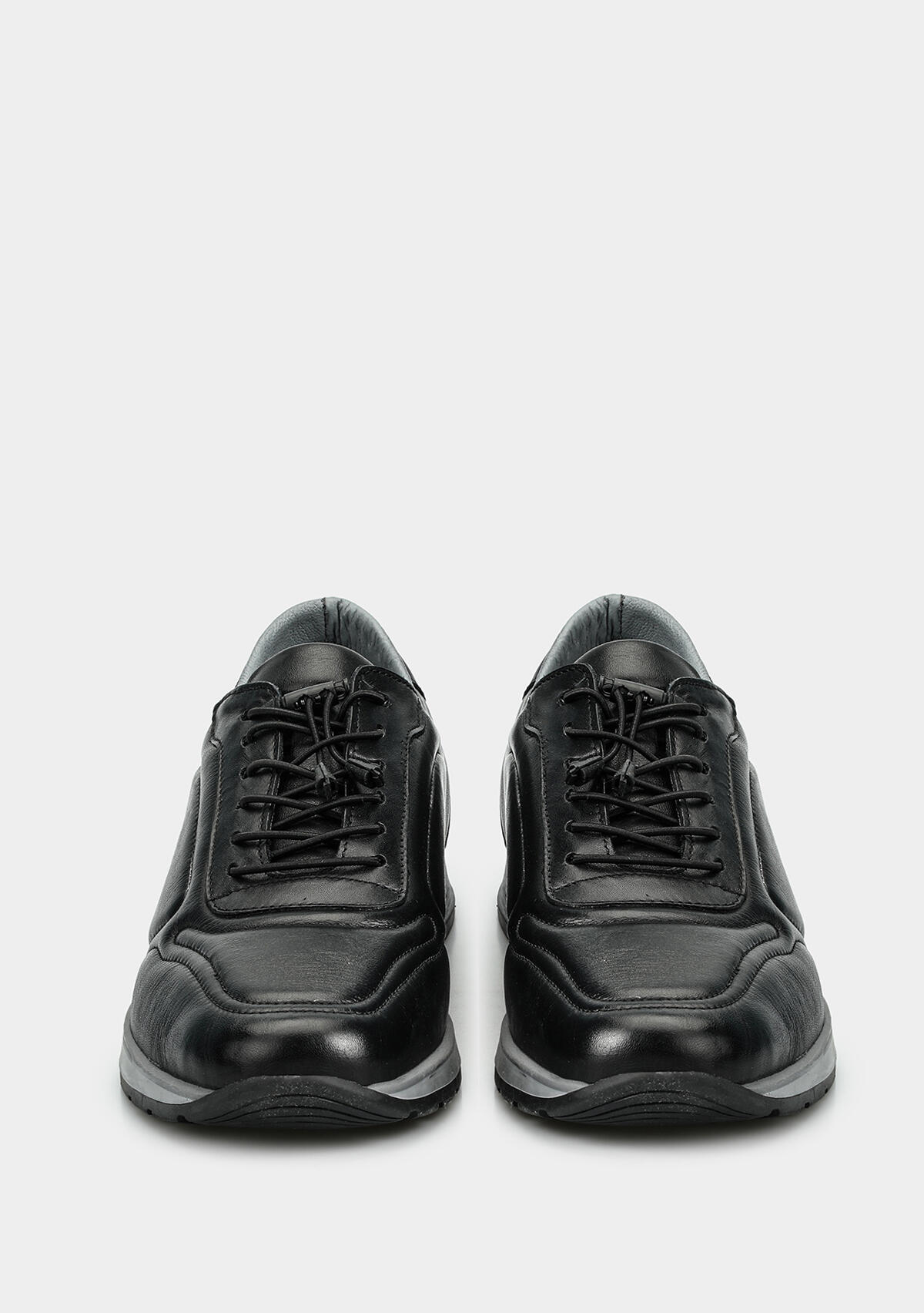 Siyah Deri Erkek Sneaker