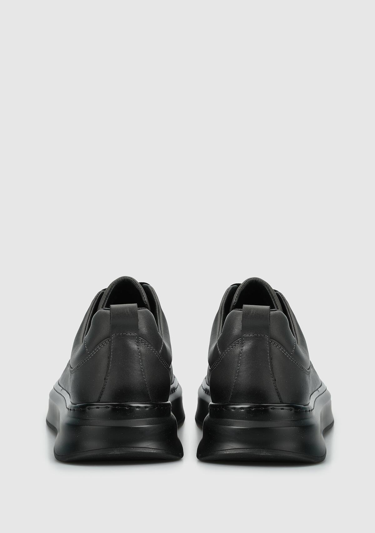 Gri Deri Erkek Sneaker