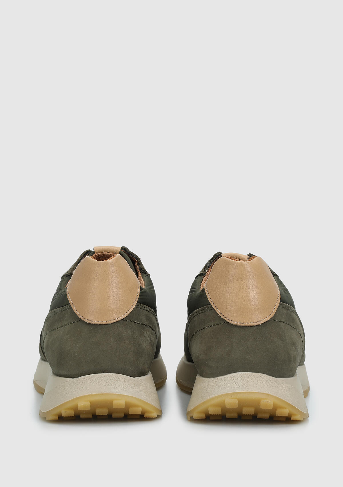 Haki Deri Erkek Sneaker