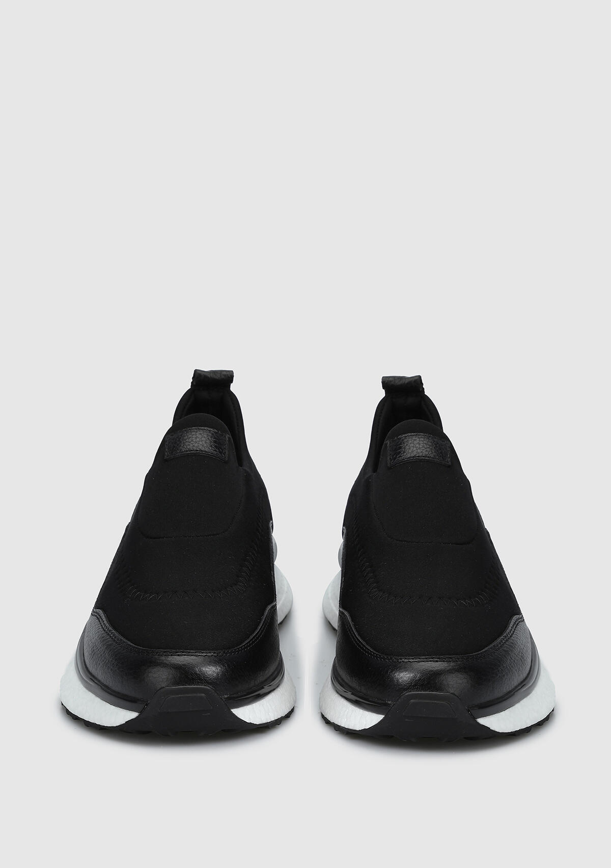 Siyah Deri Erkek Sneaker