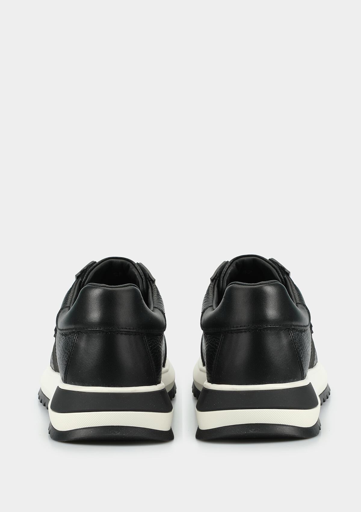 Siyah Deri Erkek Sneaker