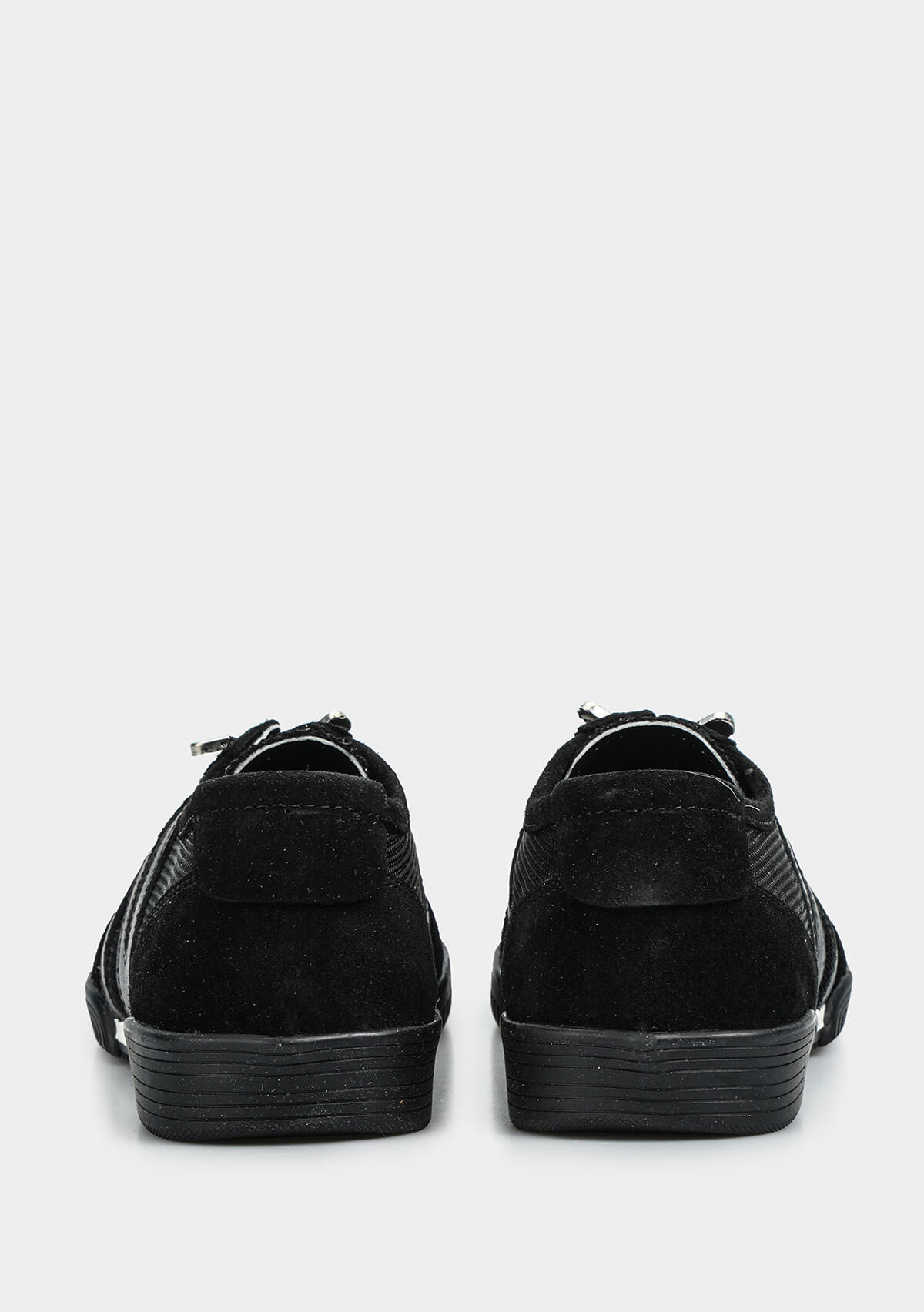 Siyah Deri Kadın Sneaker