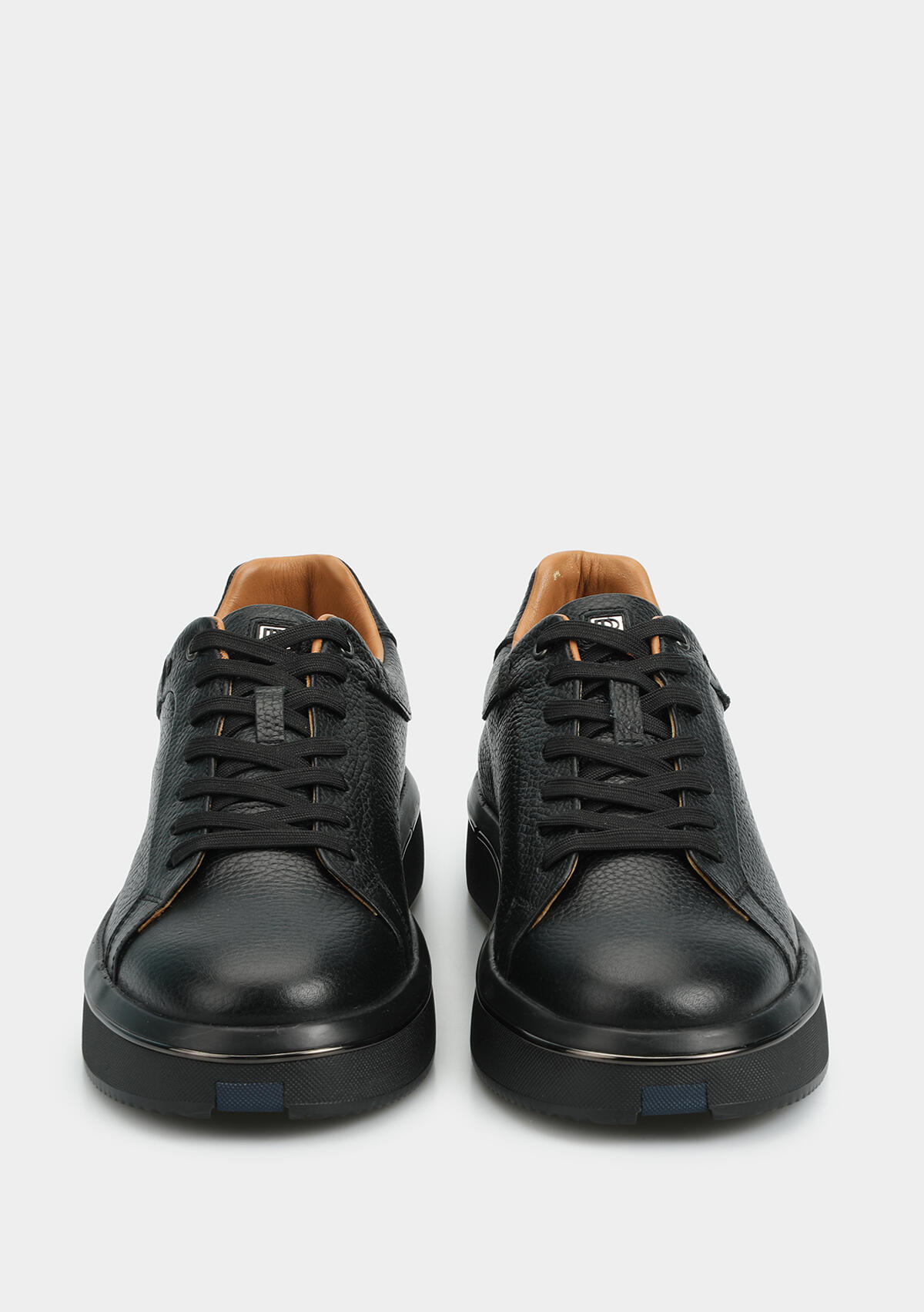 Siyah Deri Erkek Sneaker