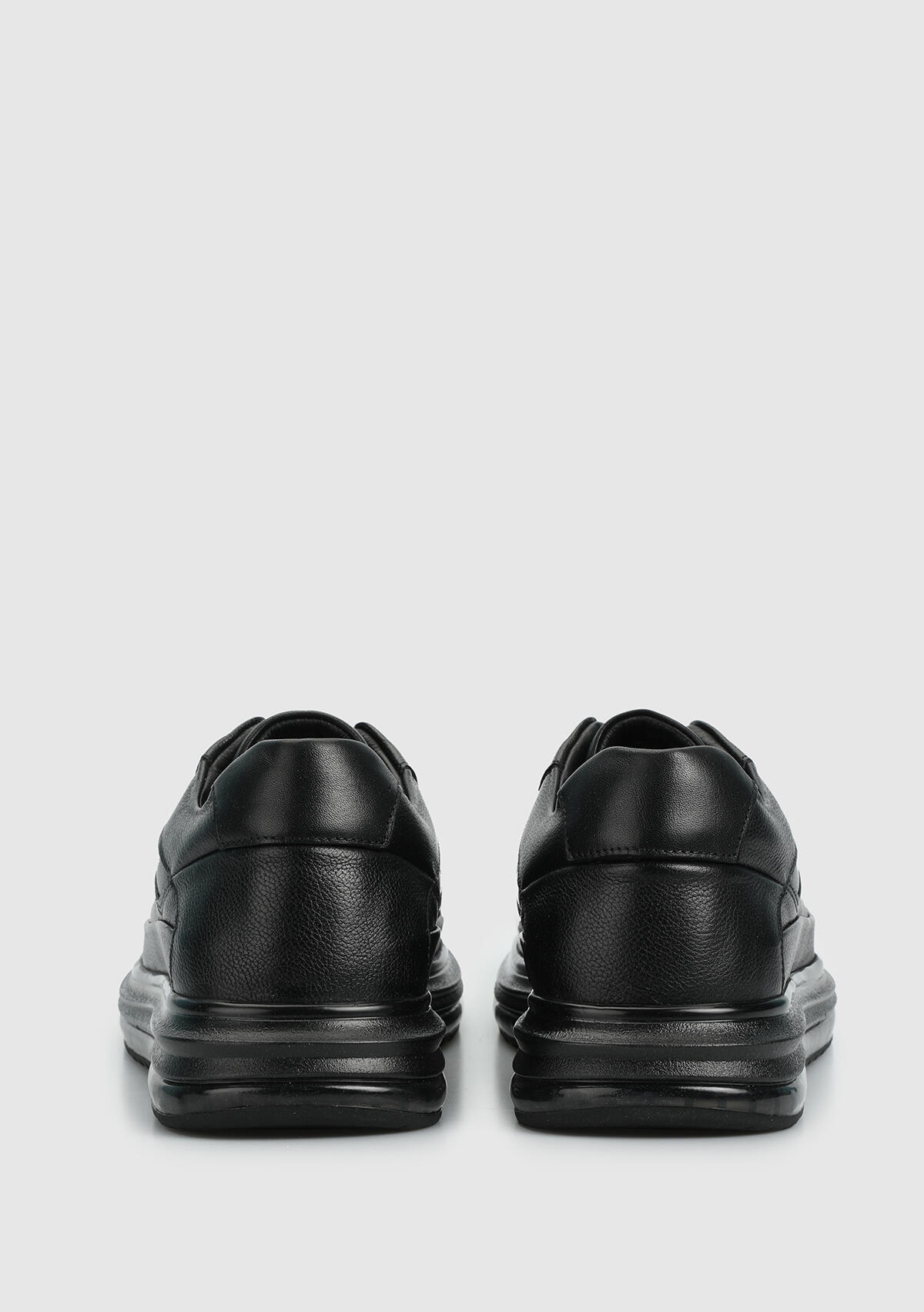 Siyah Deri Erkek Sneaker