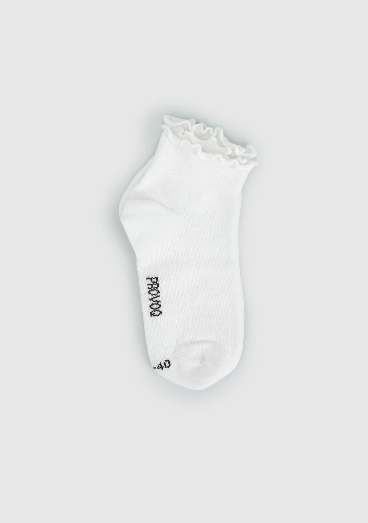 Beyaz  Provoq PP01 Fırfırlı Beyaz