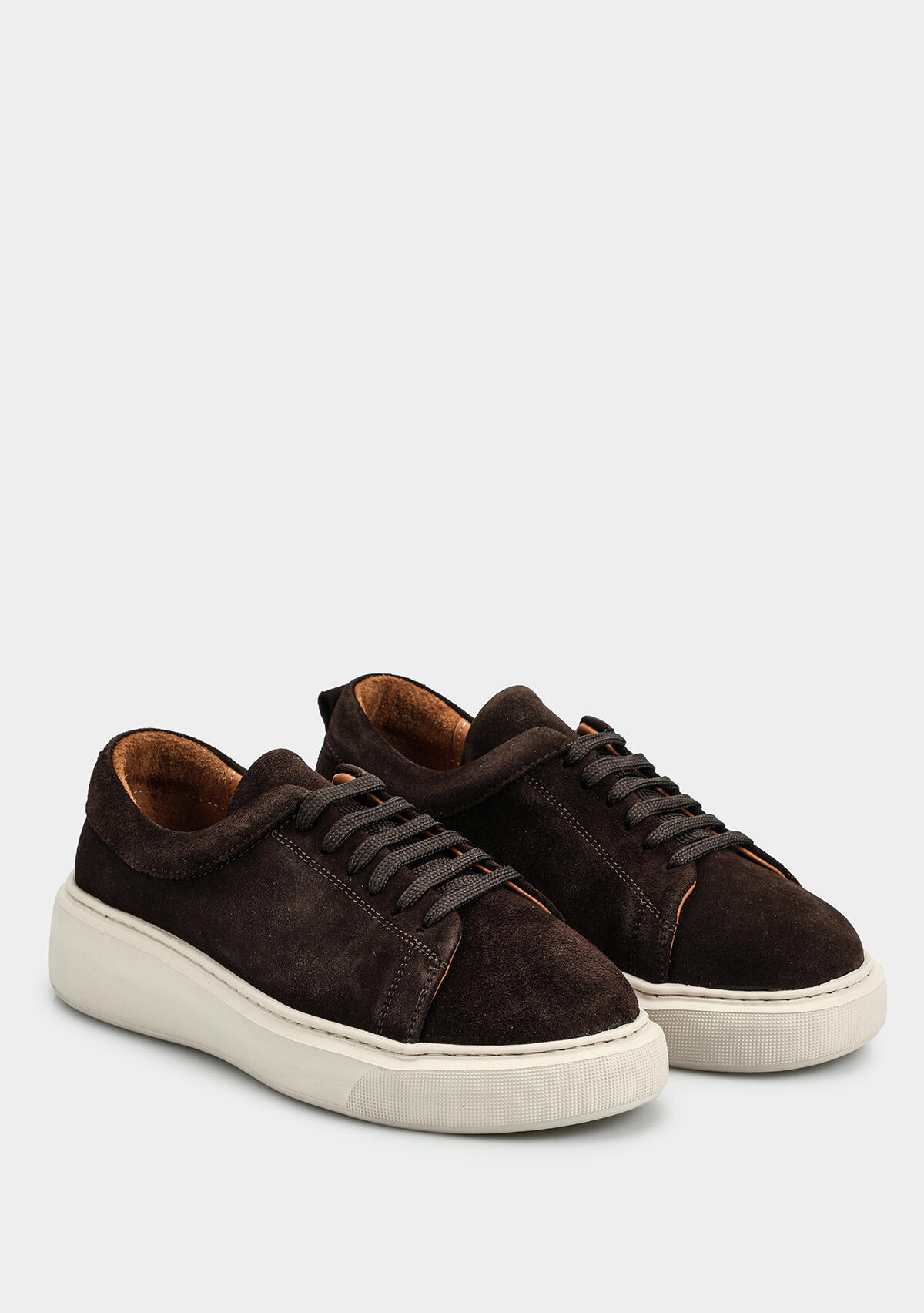 Kahve Deri Kadın Sneaker