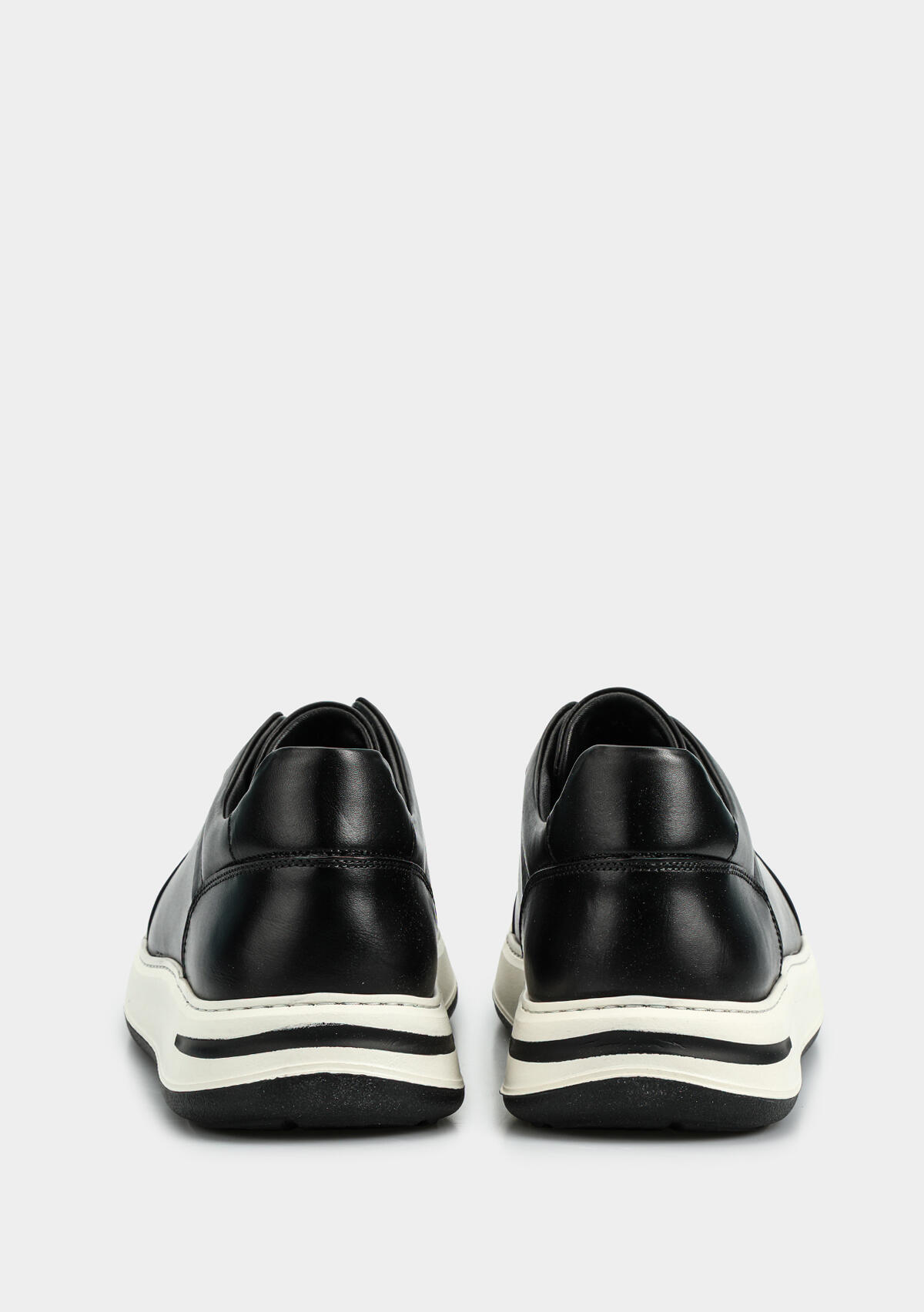 Siyah Deri Erkek Sneaker