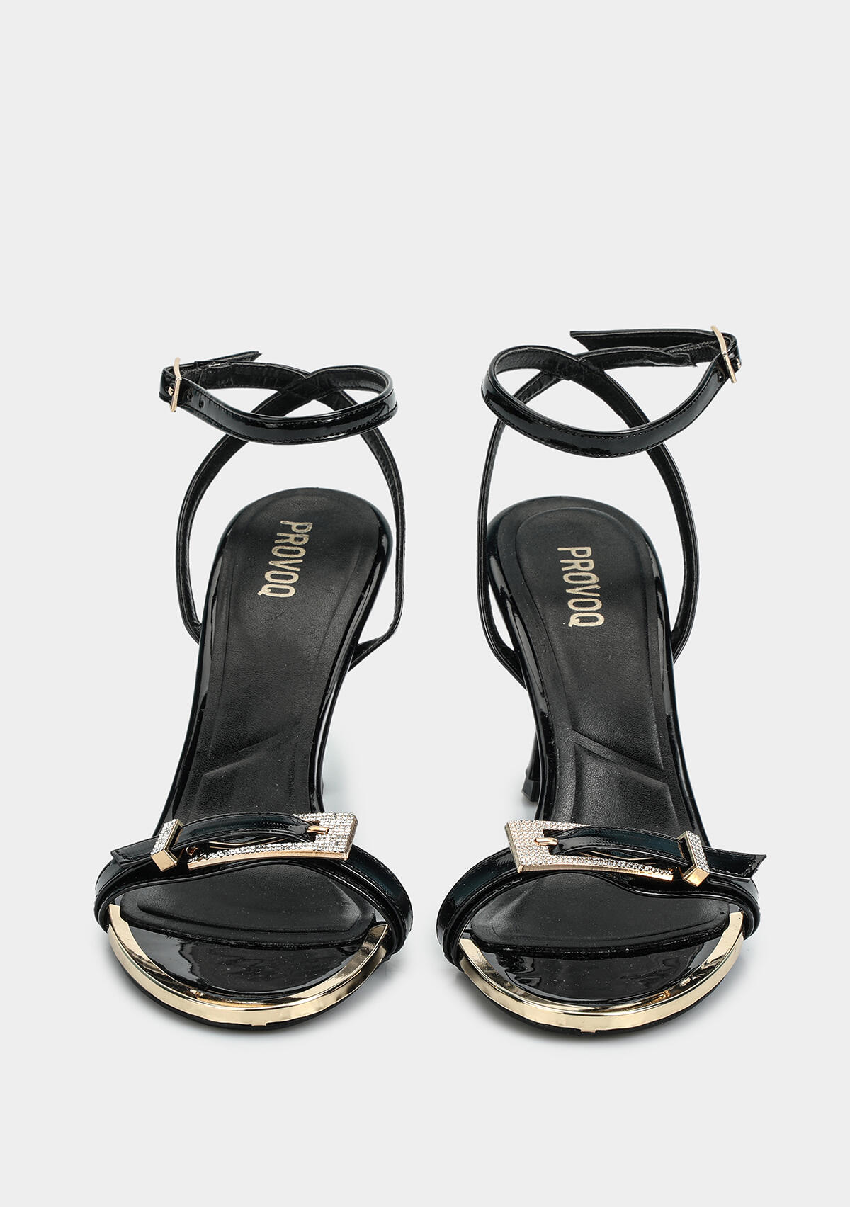 Siyah Kadın Topuklu Sandalet