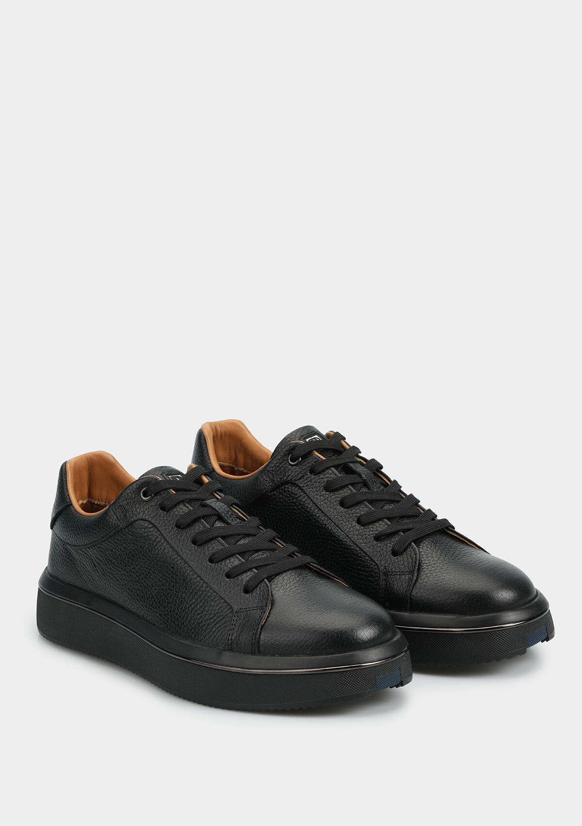 Siyah Deri Erkek Sneaker