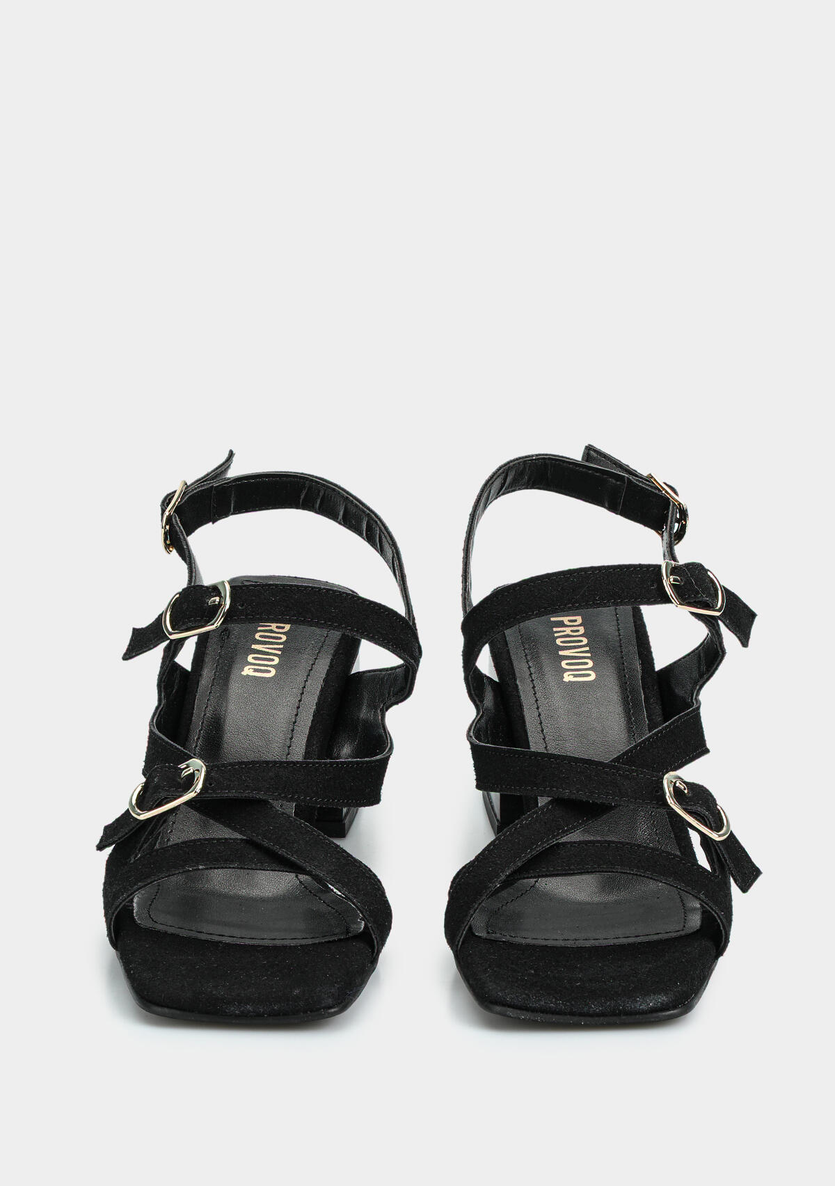 Siyah Kadın Topuklu Sandalet