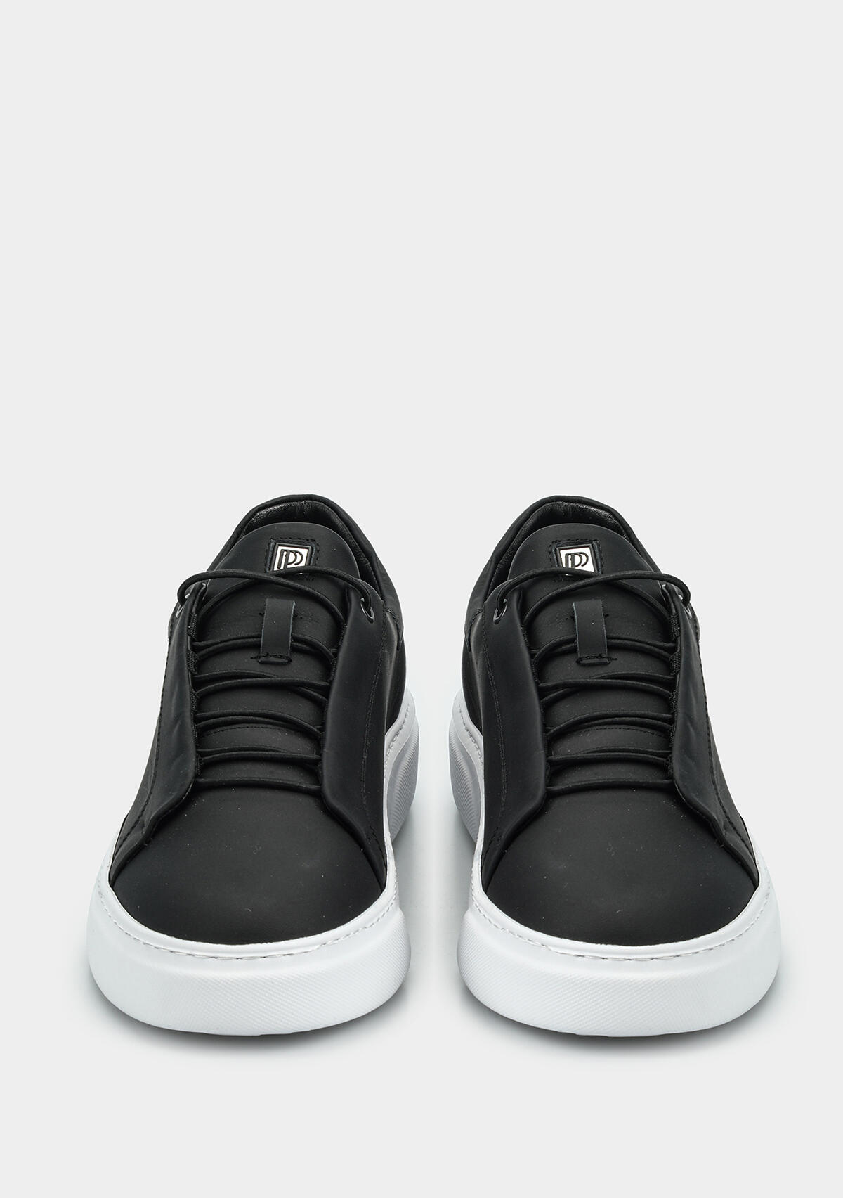 Siyah Deri Erkek Sneaker