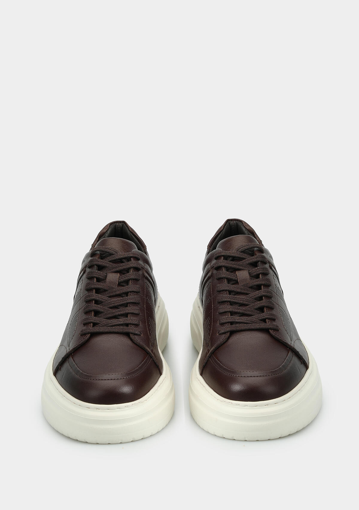 Kahve Deri Erkek Sneaker
