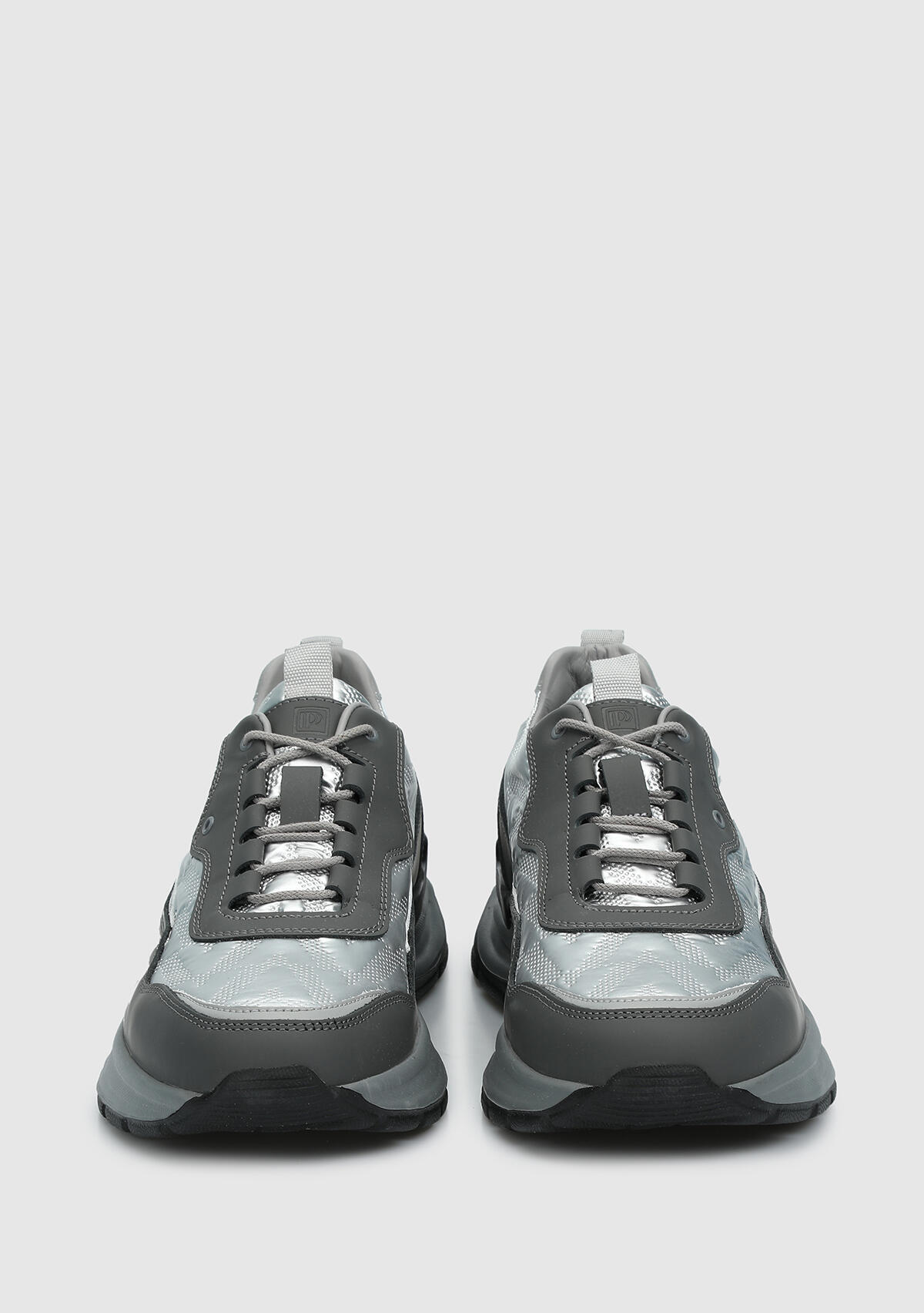 Gri Deri Erkek Sneaker