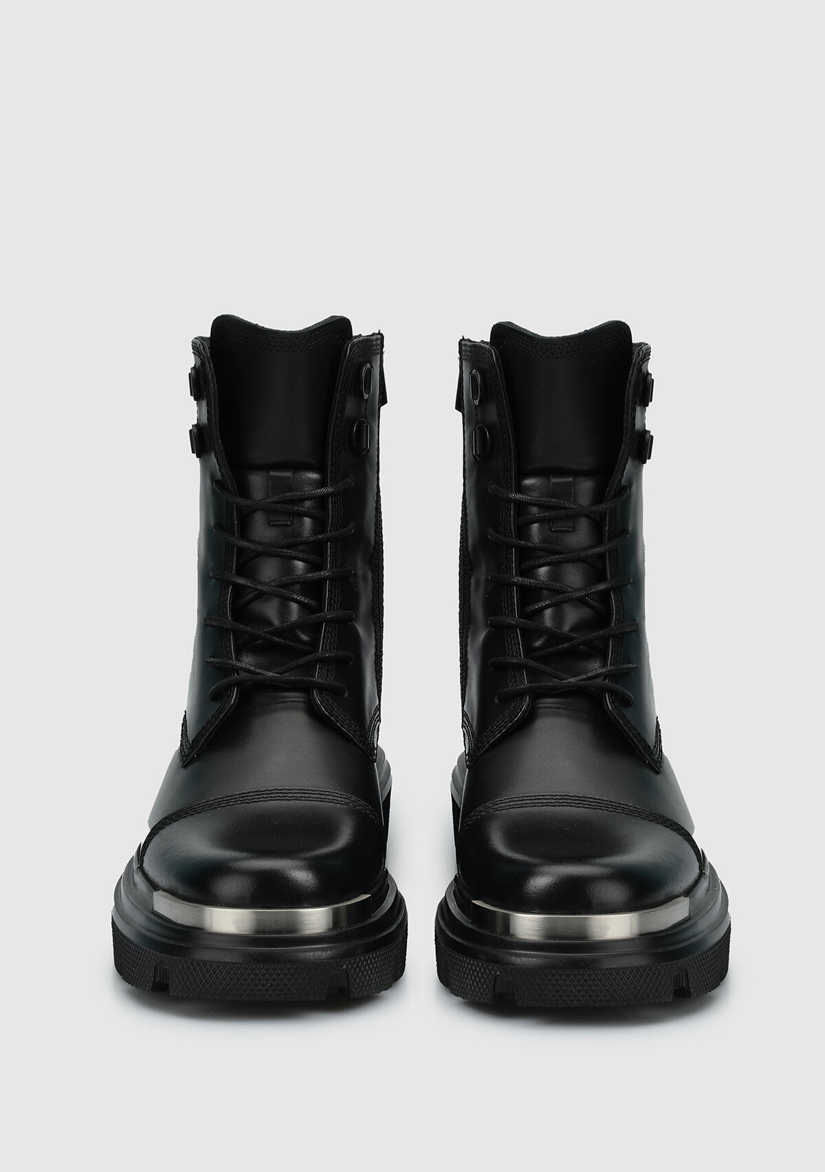 Siyah Deri Erkek Bot