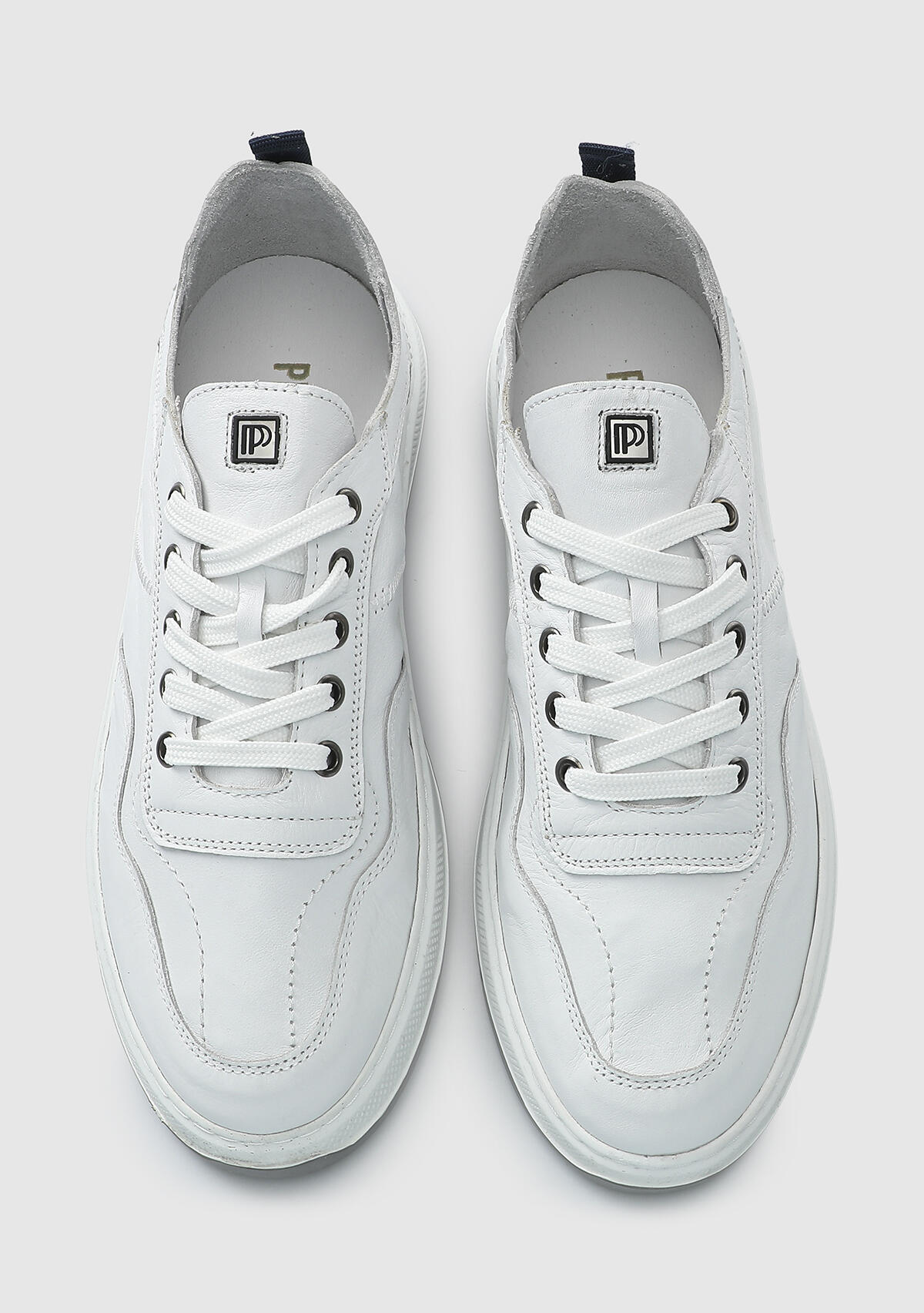 Beyaz Deri Erkek Sneaker