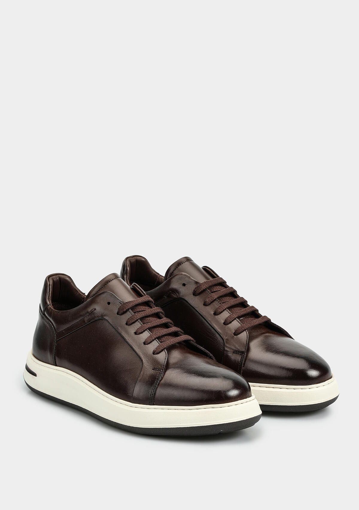 Kahve Deri Erkek Sneaker