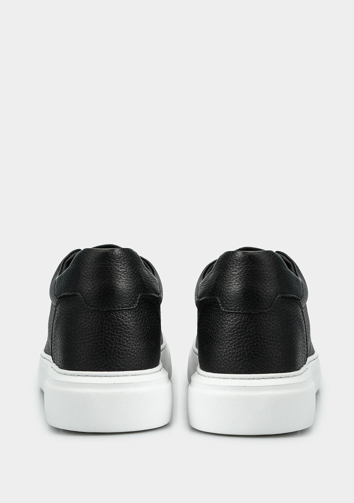 Siyah Deri Erkek Sneaker