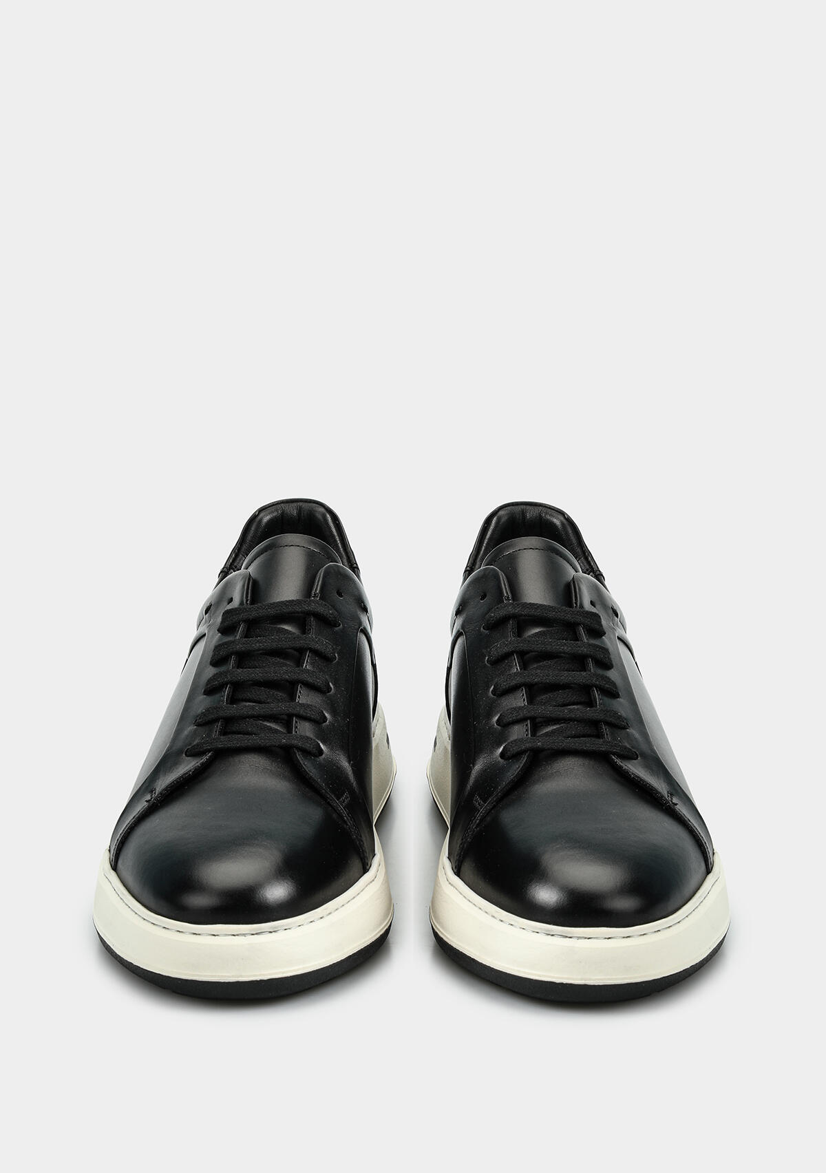 Siyah Deri Erkek Sneaker