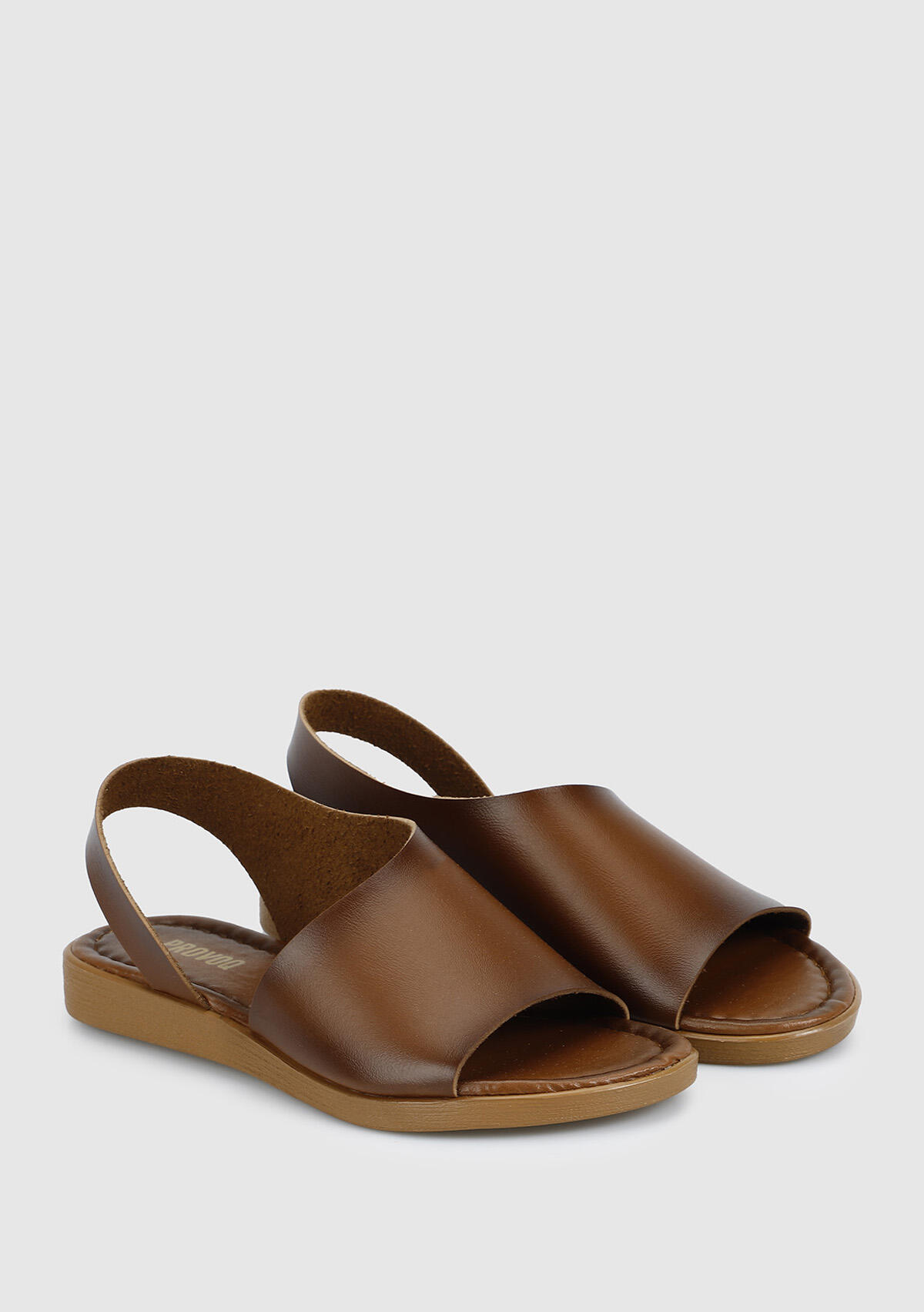 Kahve Kadın Düz Sandalet
