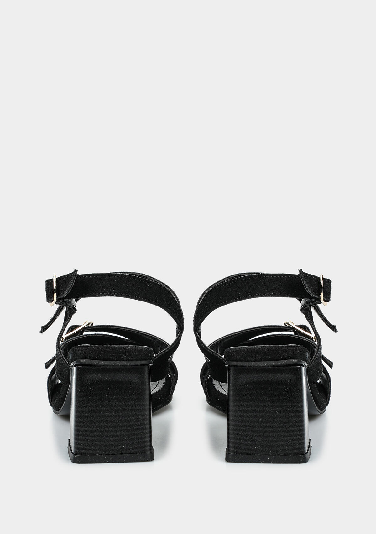 Siyah Kadın Topuklu Sandalet