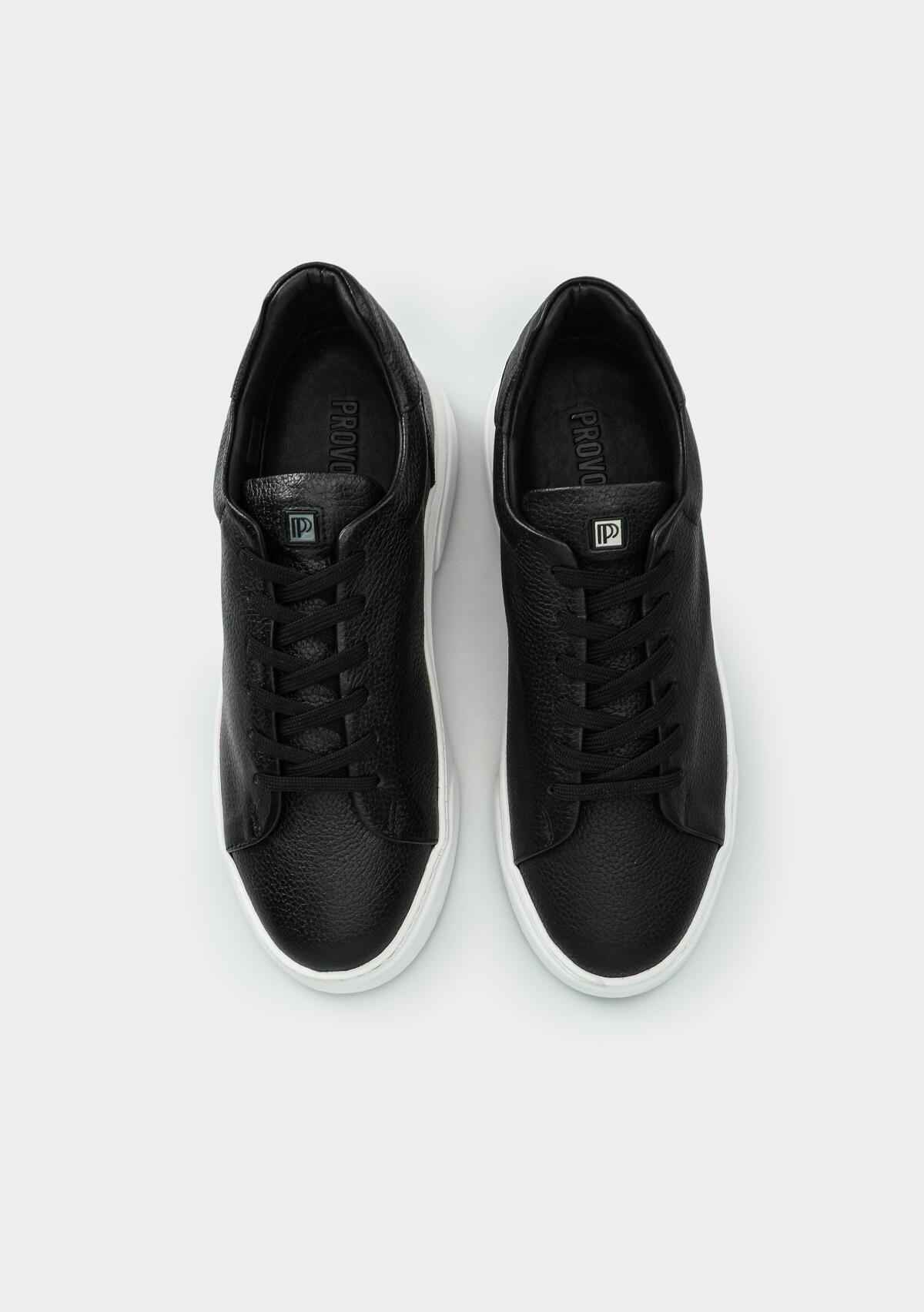 Siyah Deri Erkek Sneaker