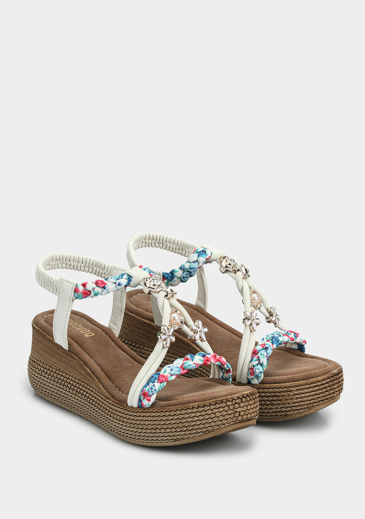 Beyaz Kadın Topuklu Sandalet