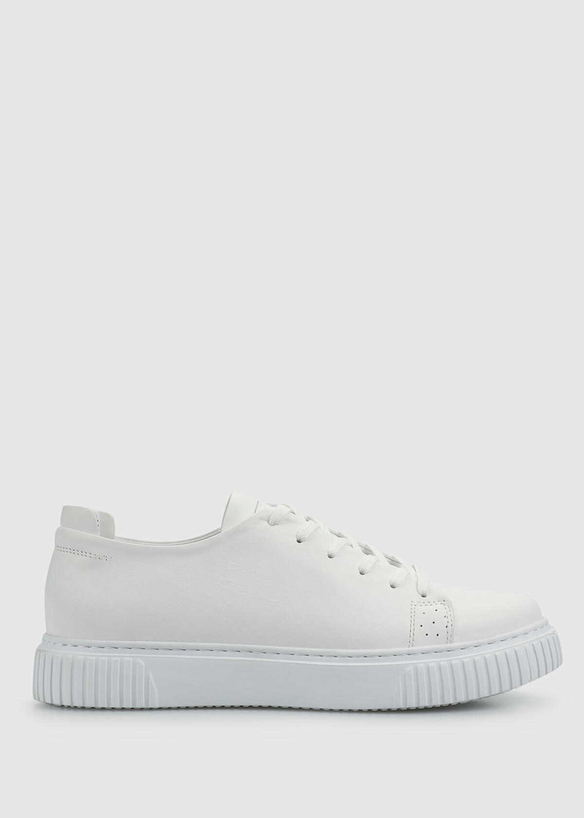 Beyaz Deri Erkek Sneaker