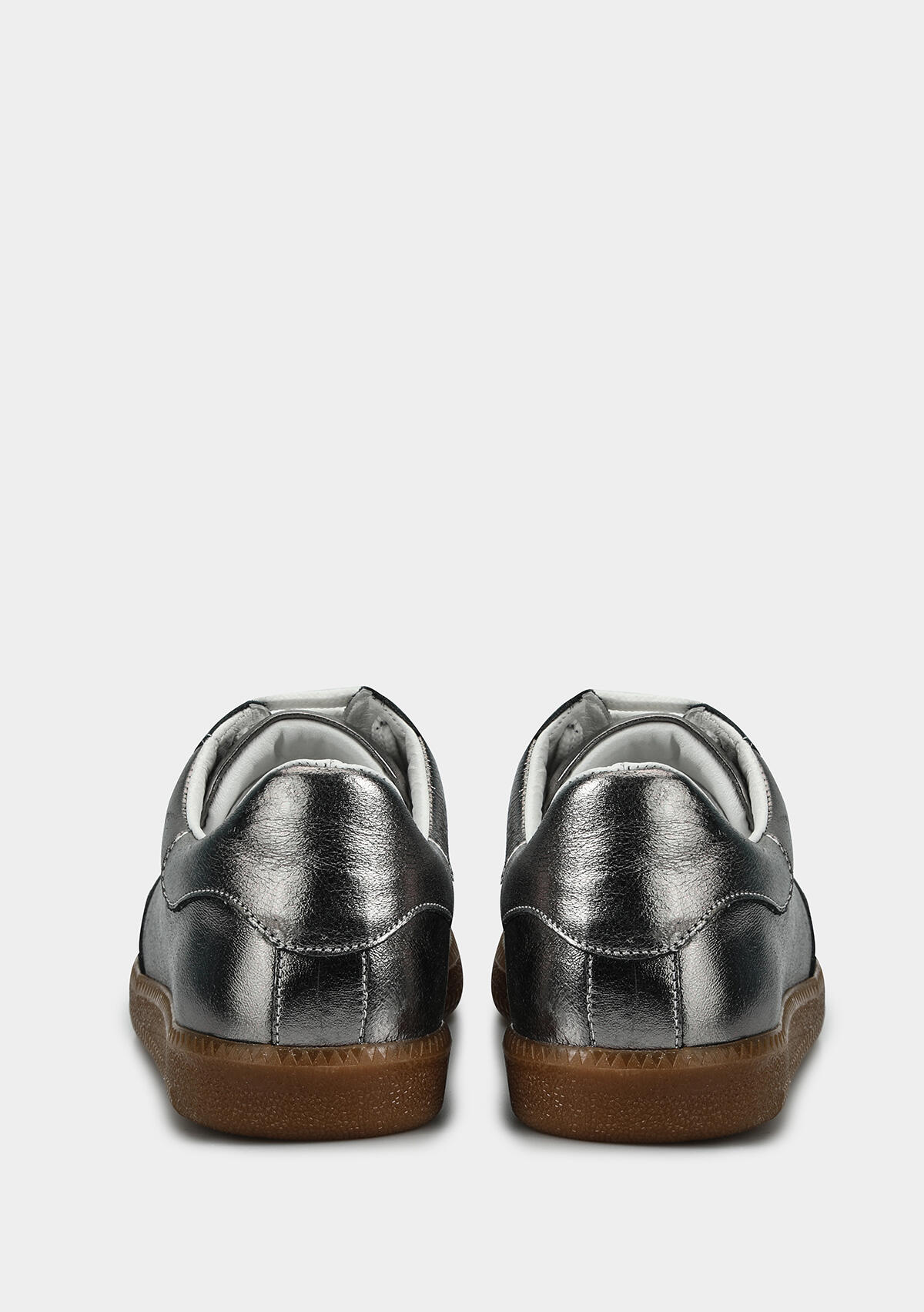 Antrasit Deri Kadın Sneaker