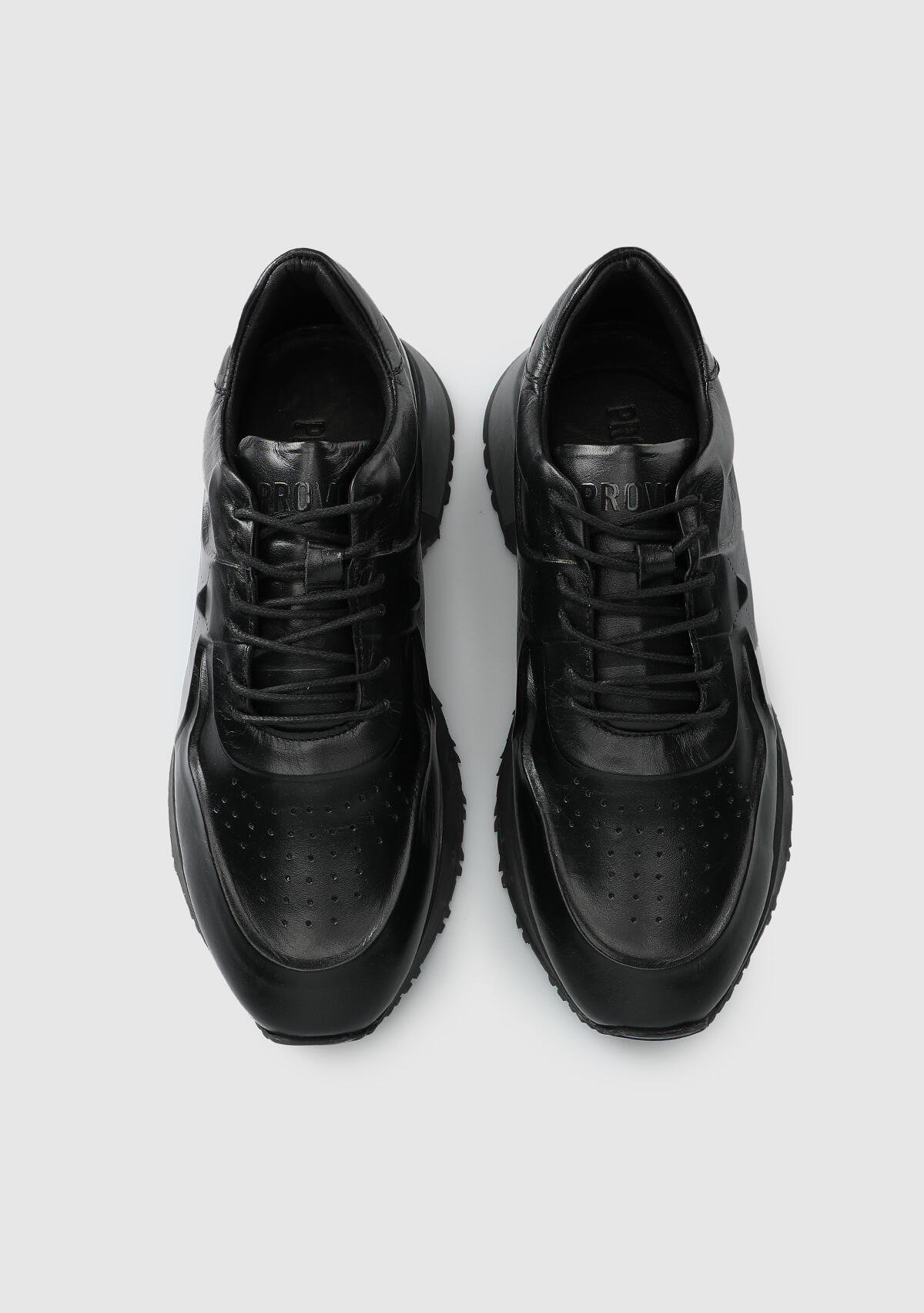 Siyah Deri Erkek Sneaker