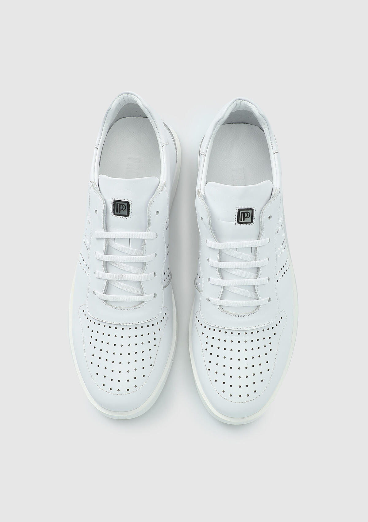 Beyaz Deri Erkek Sneaker