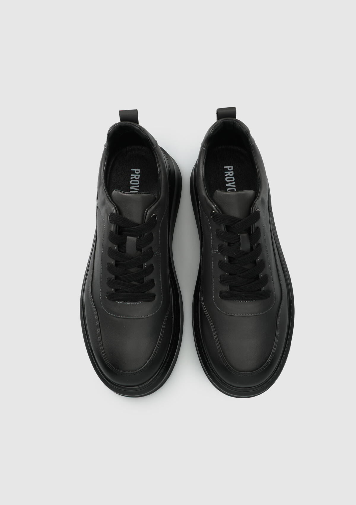 Gri Deri Erkek Sneaker