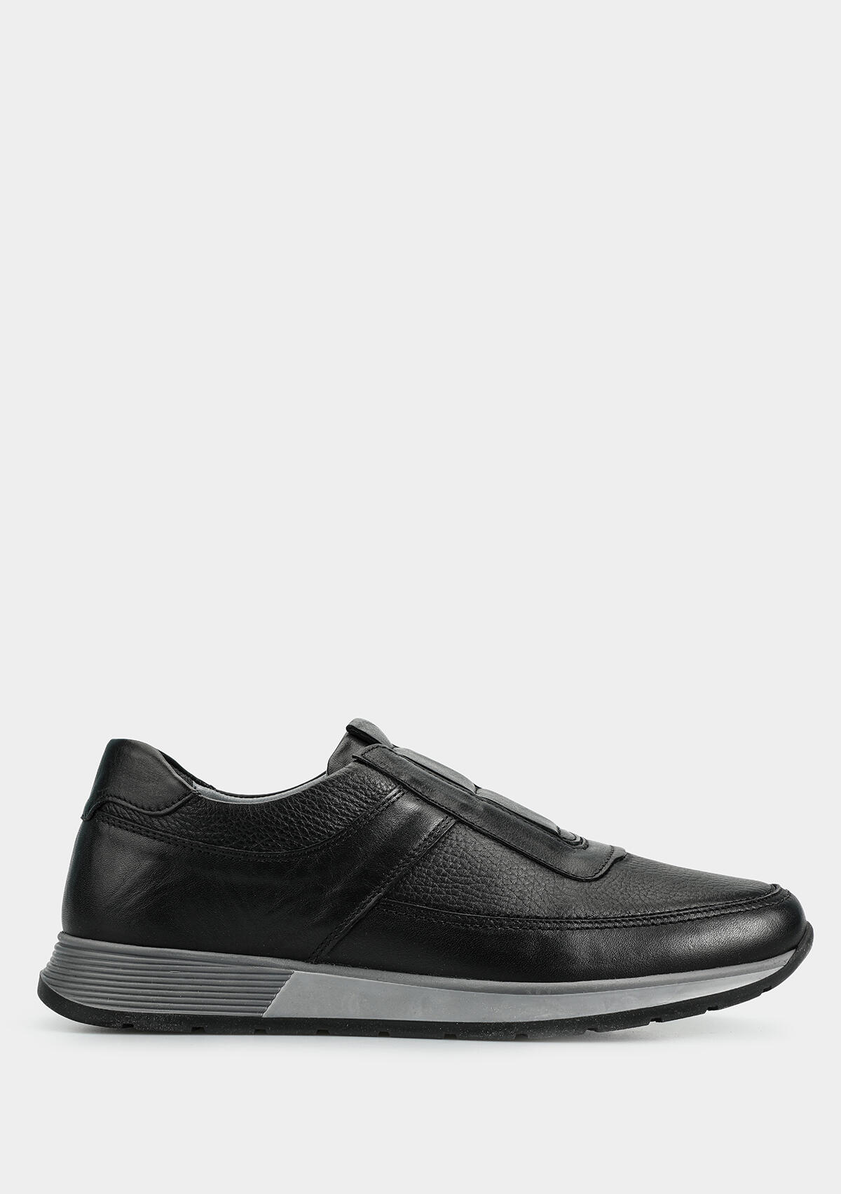 Siyah Deri Erkek Sneaker